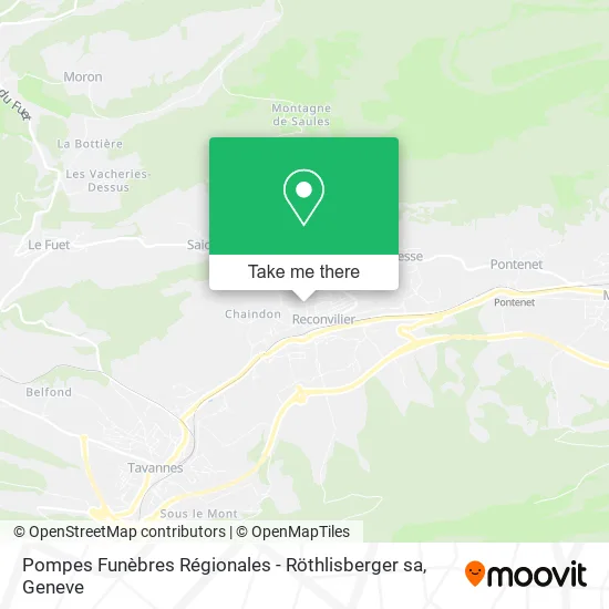 Pompes Funèbres Régionales - Röthlisberger sa map