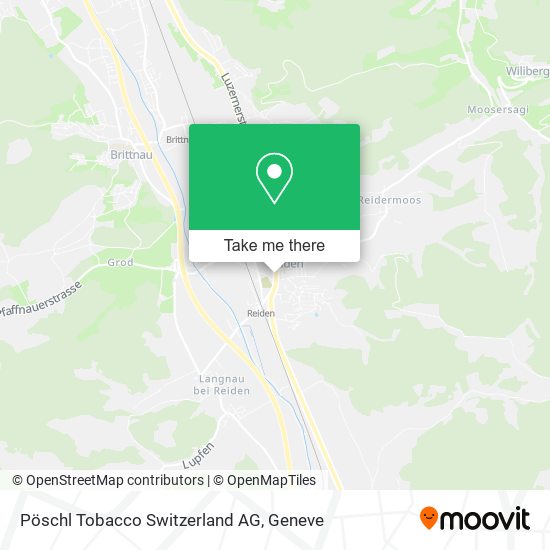 Pöschl Tobacco Switzerland AG map