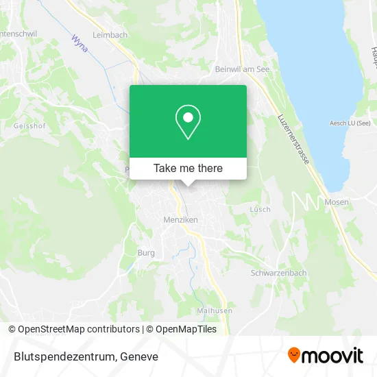 Blutspendezentrum map