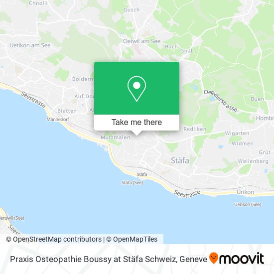 Praxis Osteopathie Boussy at Stäfa Schweiz map