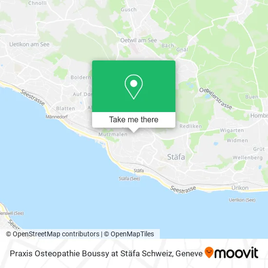 Praxis Osteopathie Boussy at Stäfa Schweiz map