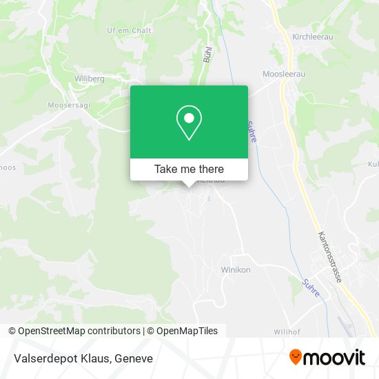 Valserdepot Klaus map