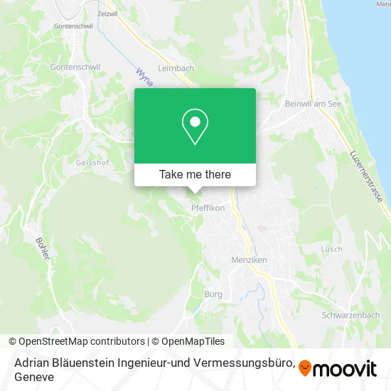 Adrian Bläuenstein Ingenieur-und Vermessungsbüro map