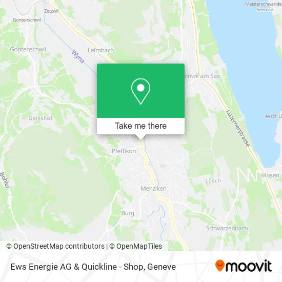 Ews Energie AG & Quickline - Shop map
