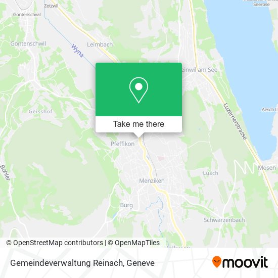 Gemeindeverwaltung Reinach map