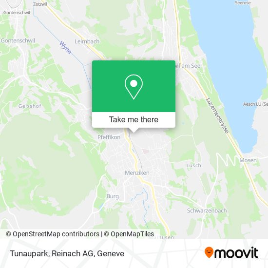 Tunaupark, Reinach AG map