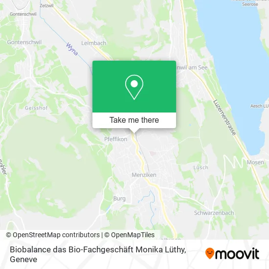 Biobalance das Bio-Fachgeschäft Monika Lüthy map
