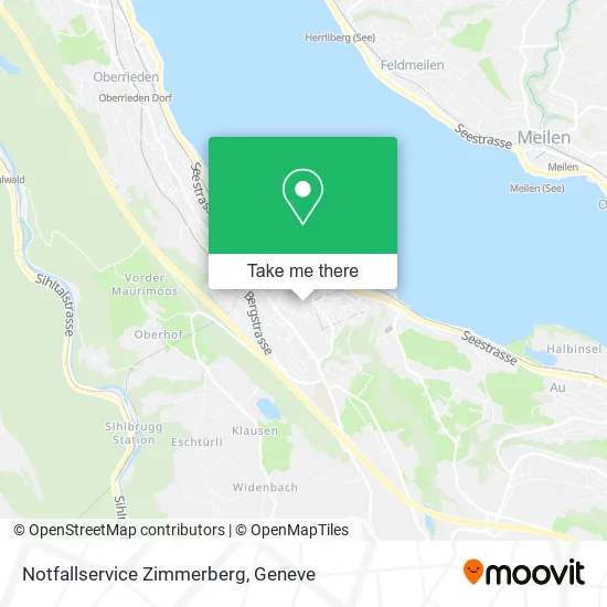 Notfallservice Zimmerberg map