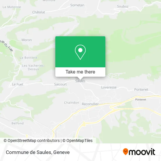 Commune de Saules map