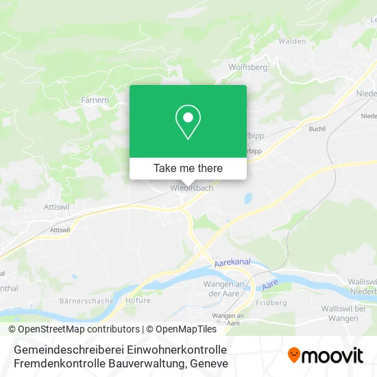 Gemeindeschreiberei Einwohnerkontrolle Fremdenkontrolle Bauverwaltung map