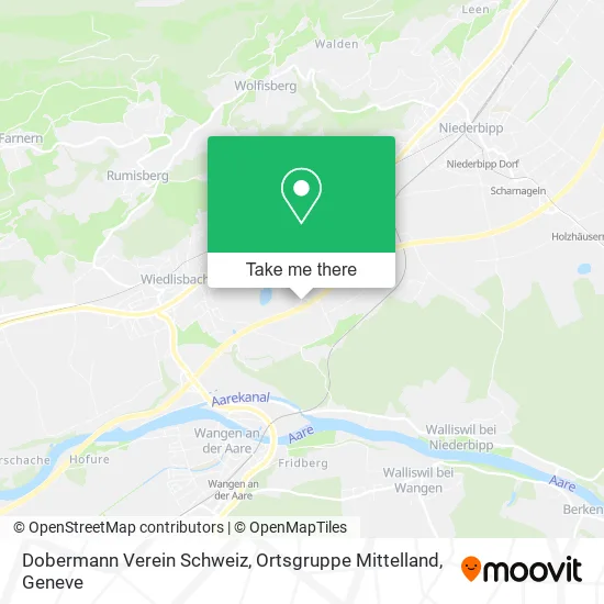 Dobermann Verein Schweiz, Ortsgruppe Mittelland map