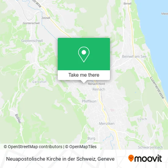 Neuapostolische Kirche in der Schweiz map