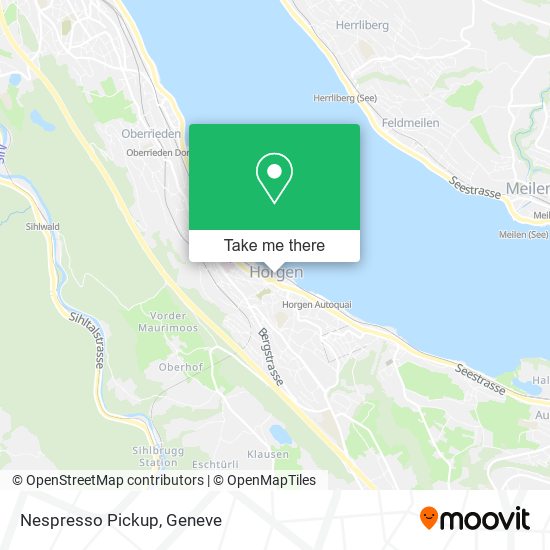 Nespresso Pickup map