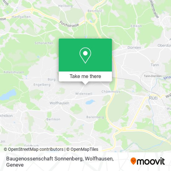 Baugenossenschaft Sonnenberg, Wolfhausen map