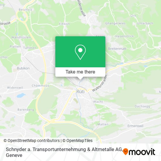 Schnyder a. Transportunternehmung & Altmetalle AG plan