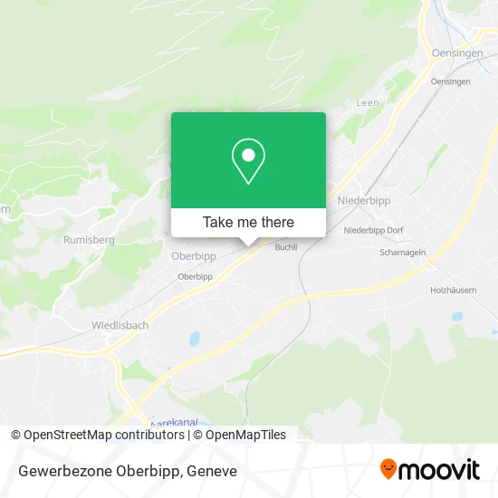 Gewerbezone Oberbipp map