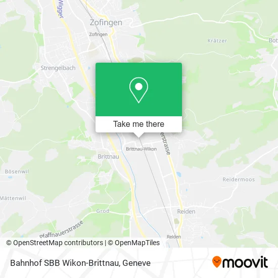 Bahnhof SBB Wikon-Brittnau map