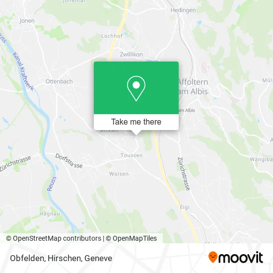 Obfelden, Hirschen map