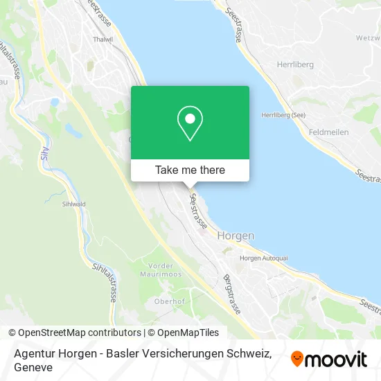 Agentur Horgen - Basler Versicherungen Schweiz map
