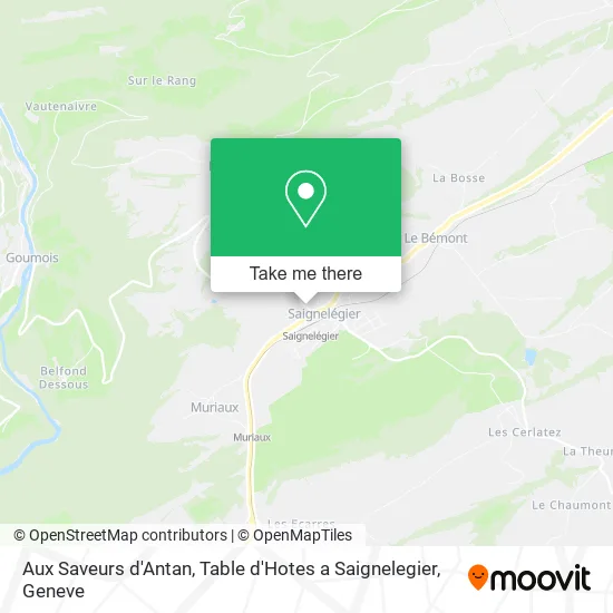 Aux Saveurs d'Antan, Table d'Hotes a Saignelegier map