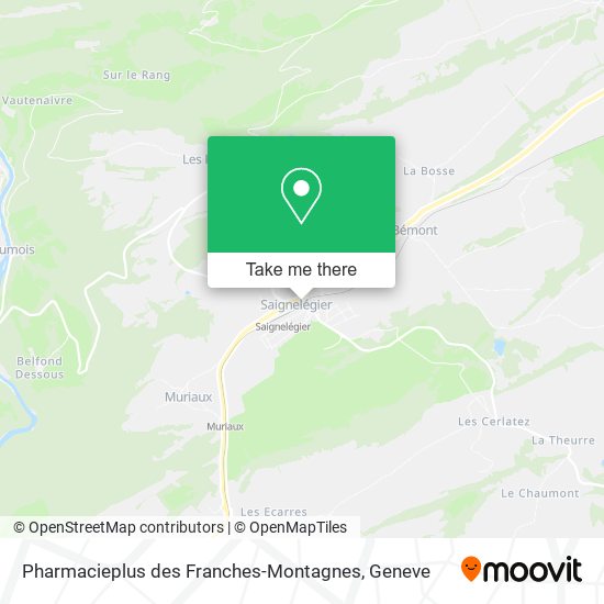 Pharmacieplus des Franches-Montagnes map