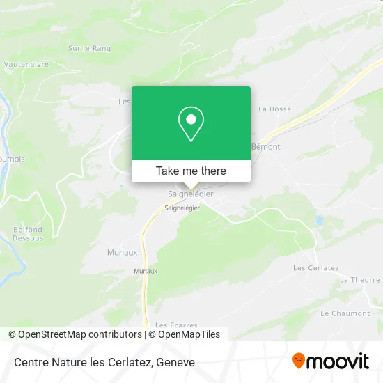 Centre Nature les Cerlatez map