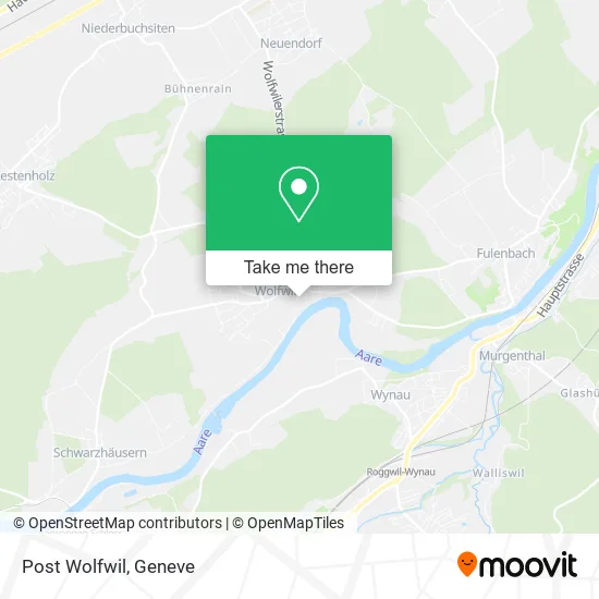 Post Wolfwil map