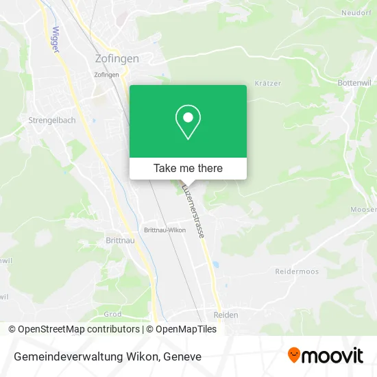 Gemeindeverwaltung Wikon map
