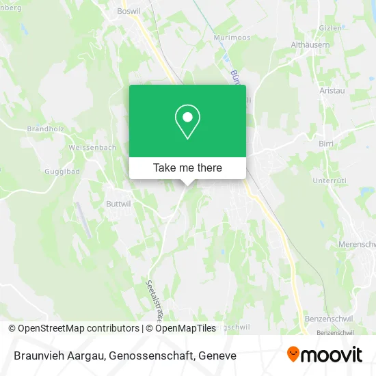 Braunvieh Aargau, Genossenschaft map