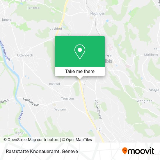 Raststätte Knonaueramt map