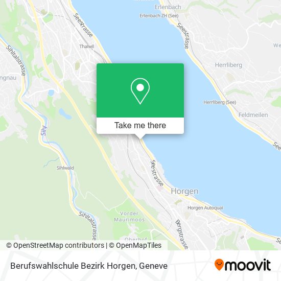 Berufswahlschule Bezirk Horgen map
