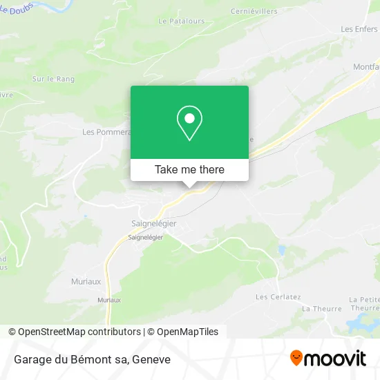 Garage du Bémont sa map