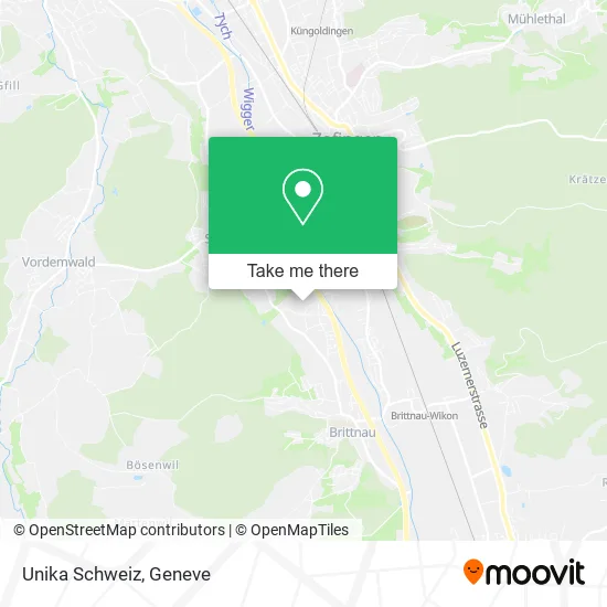 Unika Schweiz map