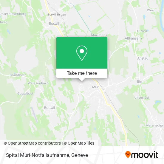 Spital Muri-Notfallaufnahme map