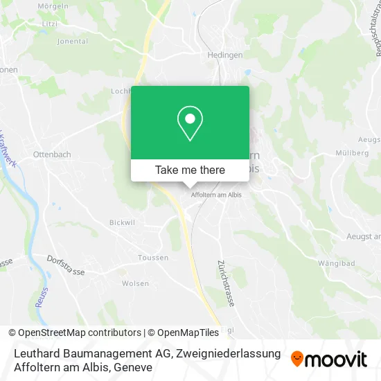 Leuthard Baumanagement AG, Zweigniederlassung Affoltern am Albis map