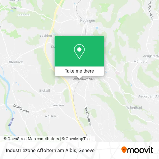 Industriezone Affoltern am Albis map