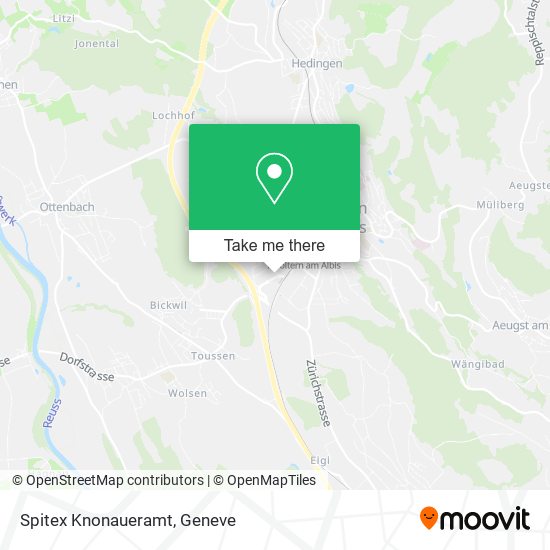 Spitex Knonaueramt map