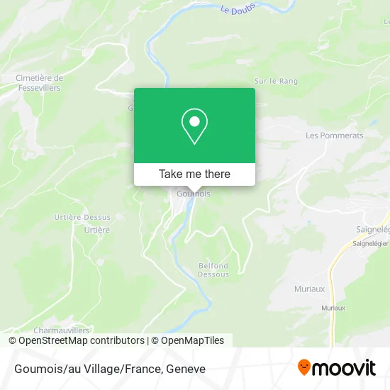 Goumois/au Village/France map