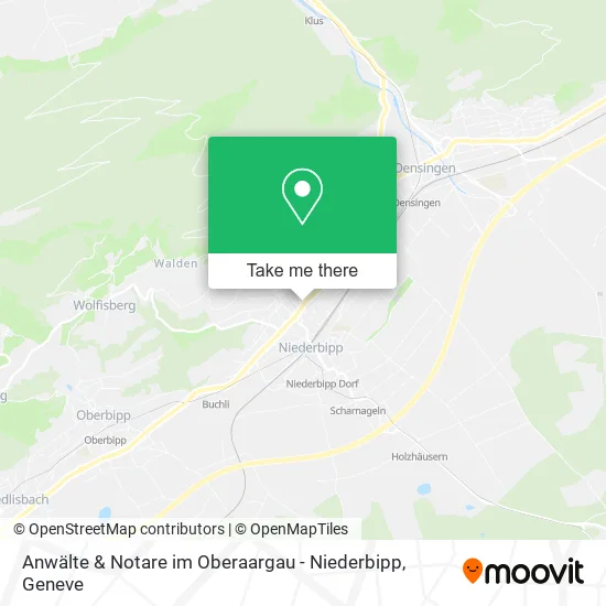 Anwälte & Notare im Oberaargau - Niederbipp map