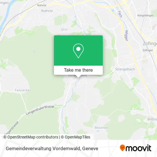 Gemeindeverwaltung Vordemwald map
