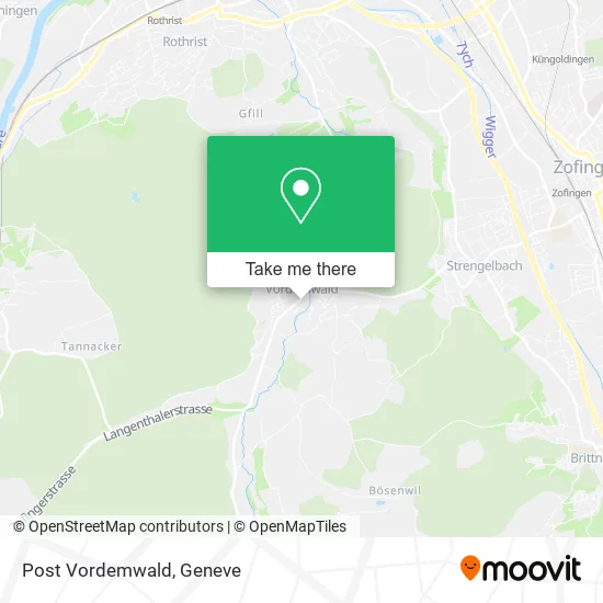 Post Vordemwald map