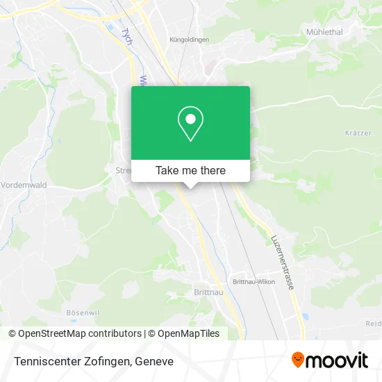 Tenniscenter Zofingen map