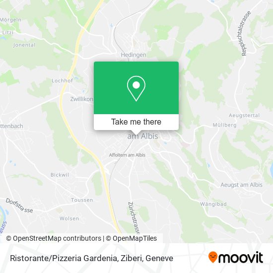 Ristorante / Pizzeria Gardenia, Ziberi map