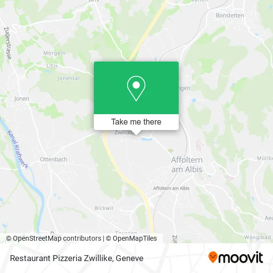 Restaurant Pizzeria Zwillike map