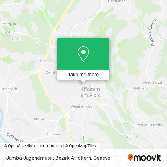 Jumba Jugendmusik Bezirk Affoltern map