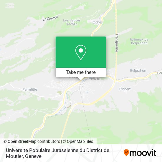 Université Populaire Jurassienne du District de Moutier map