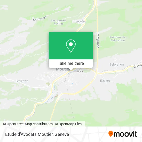 Etude d'Avocats Moutier map
