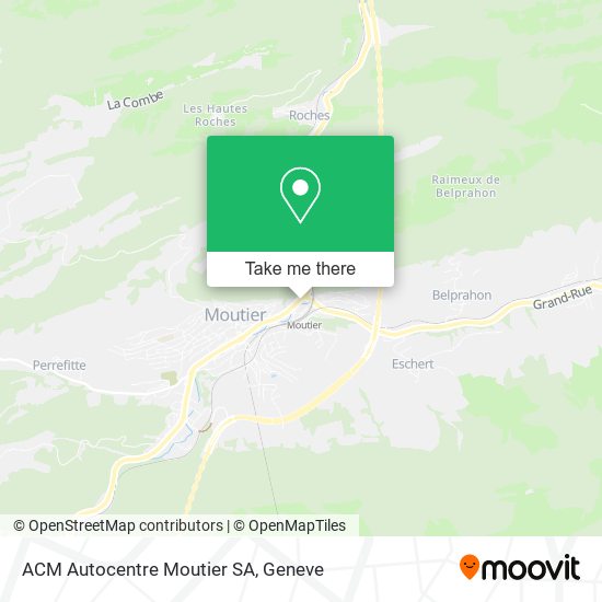 ACM Autocentre Moutier SA map