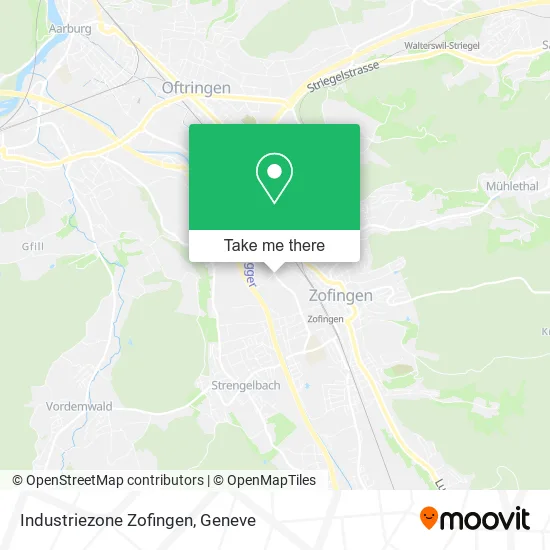 Industriezone Zofingen map
