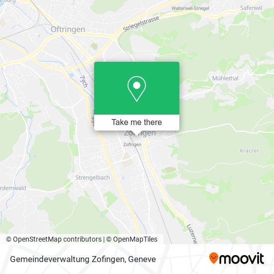 Gemeindeverwaltung Zofingen map